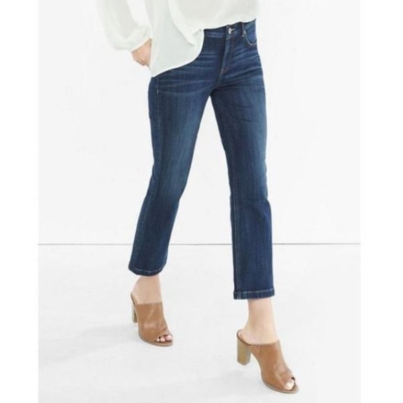 Express High Rise Bell Bell Crop Jeans 2 - Picture 2 of 4